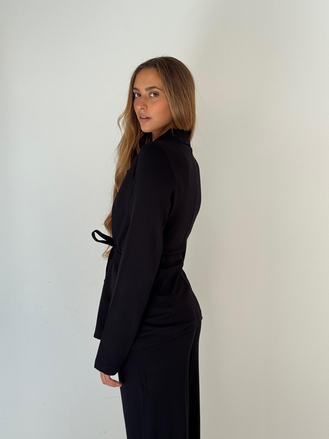 Belted blazer BLACK
