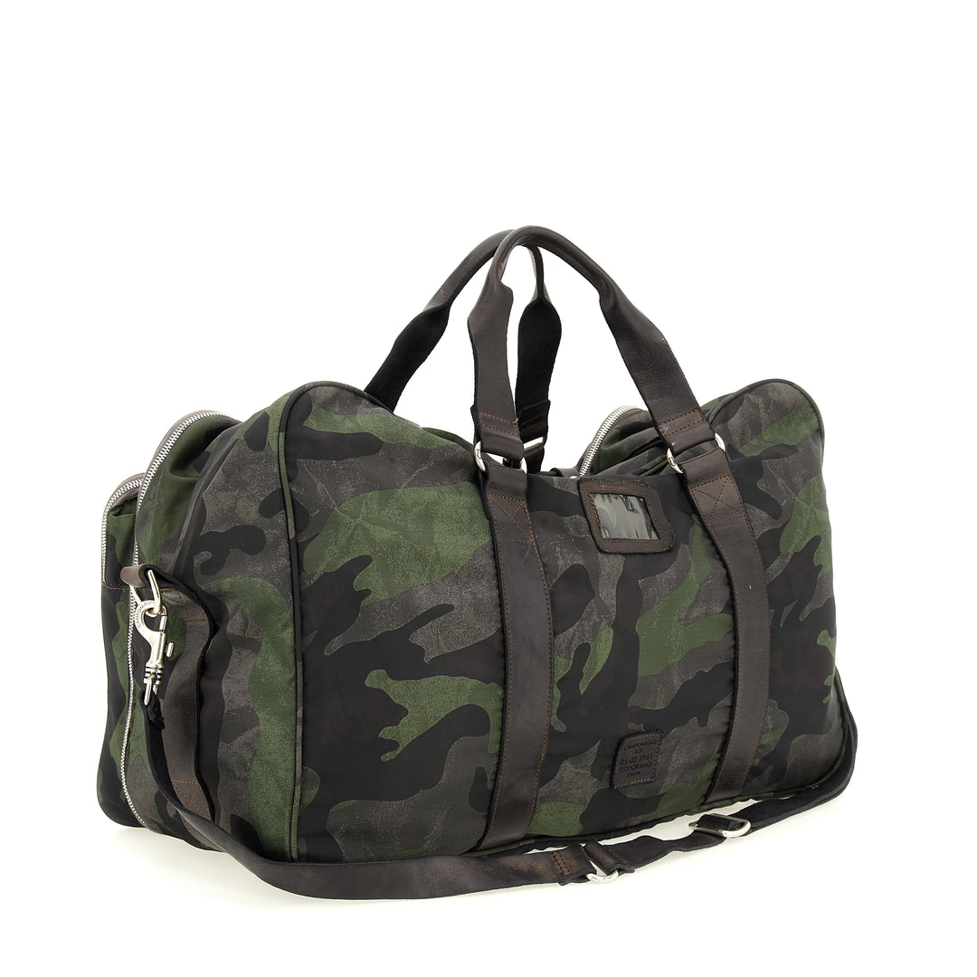 gran sasso weekend bag nylon+cow CAMO GREY