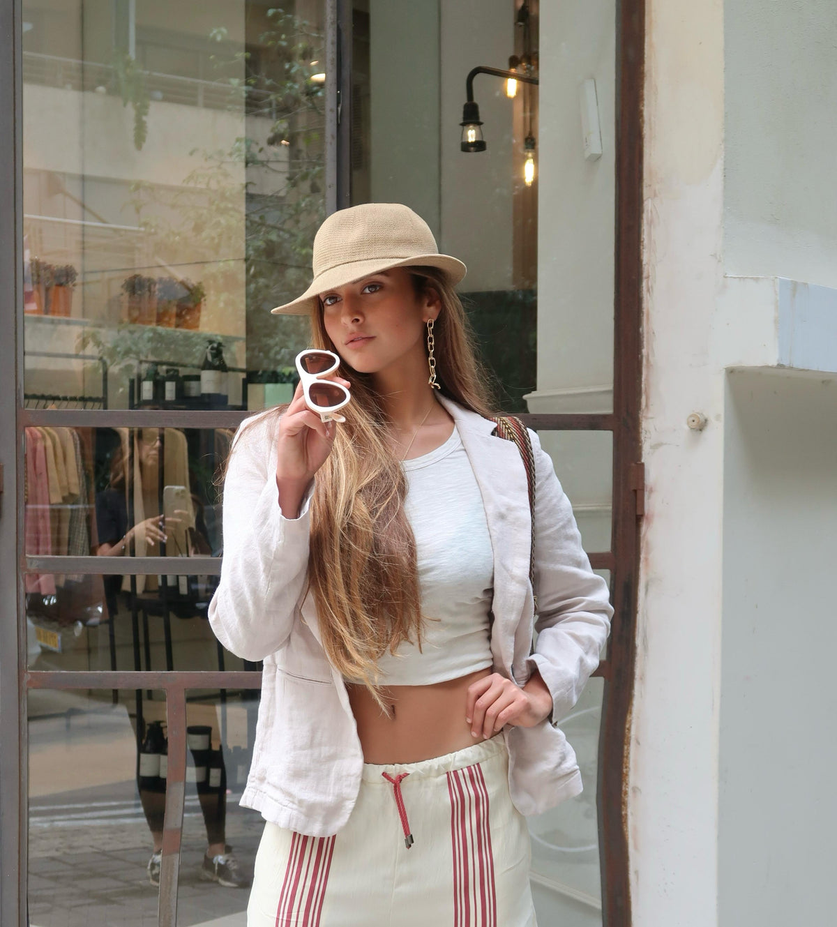 Rita pants RAYURES BORDEAU