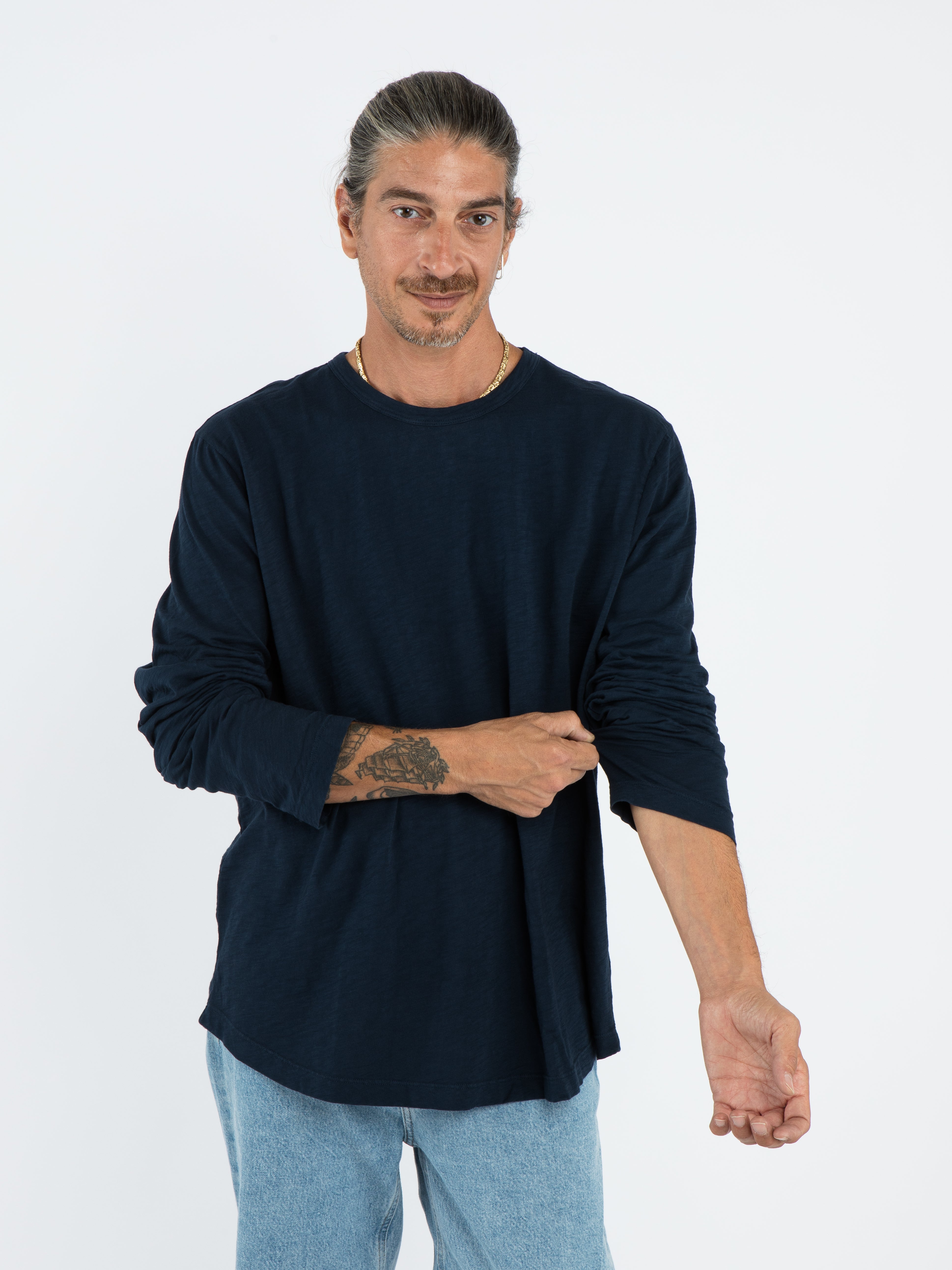 kai long sleeve crew neck MIDNIGHT