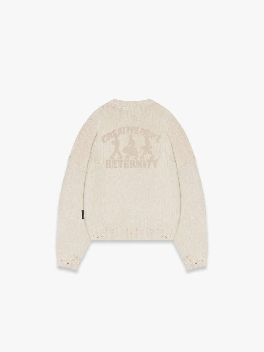 CREATIVE DEPT logo sweater CREAM
