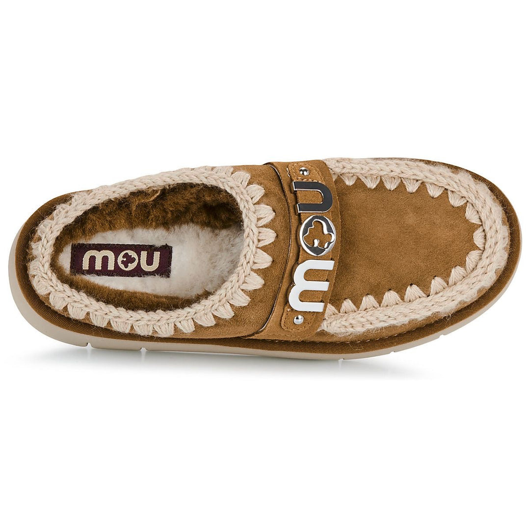 Bounce clog metal logo COGNAC