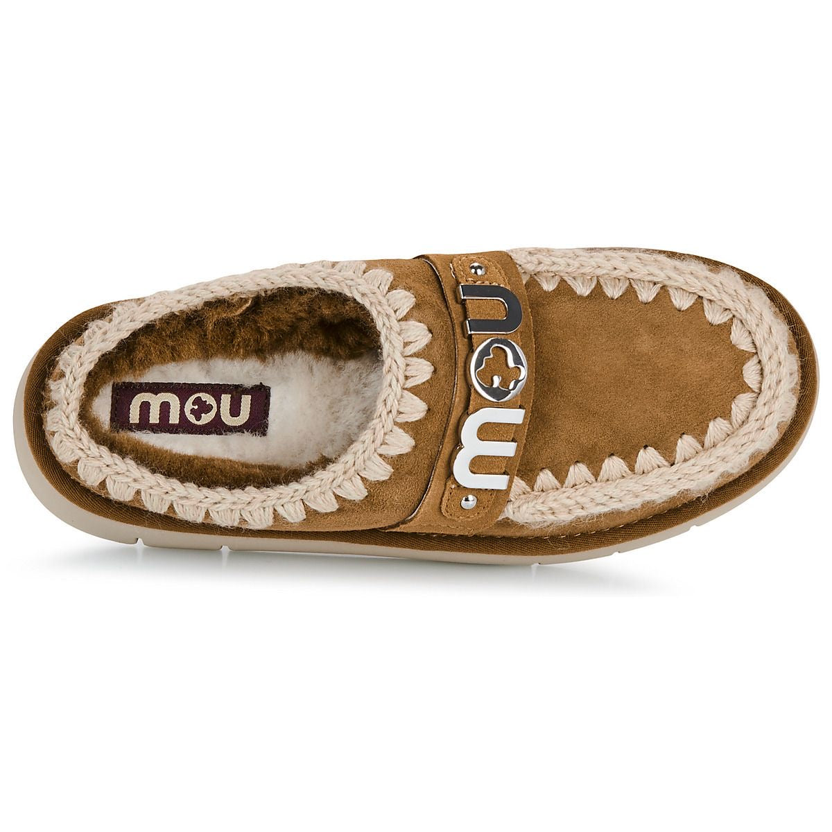 Bounce clog metal logo COGNAC