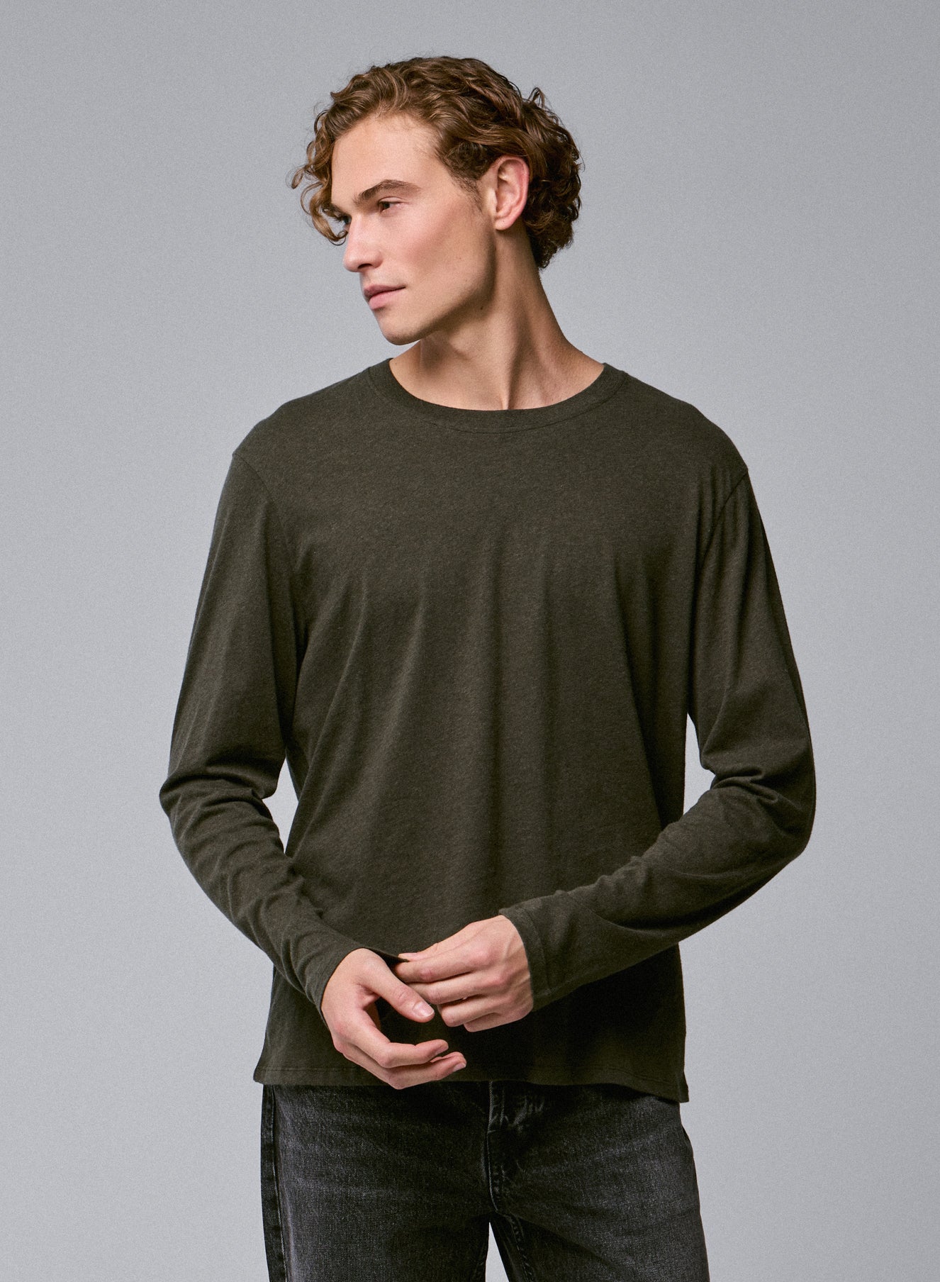 Round neck long sleeves FOREST CHINE