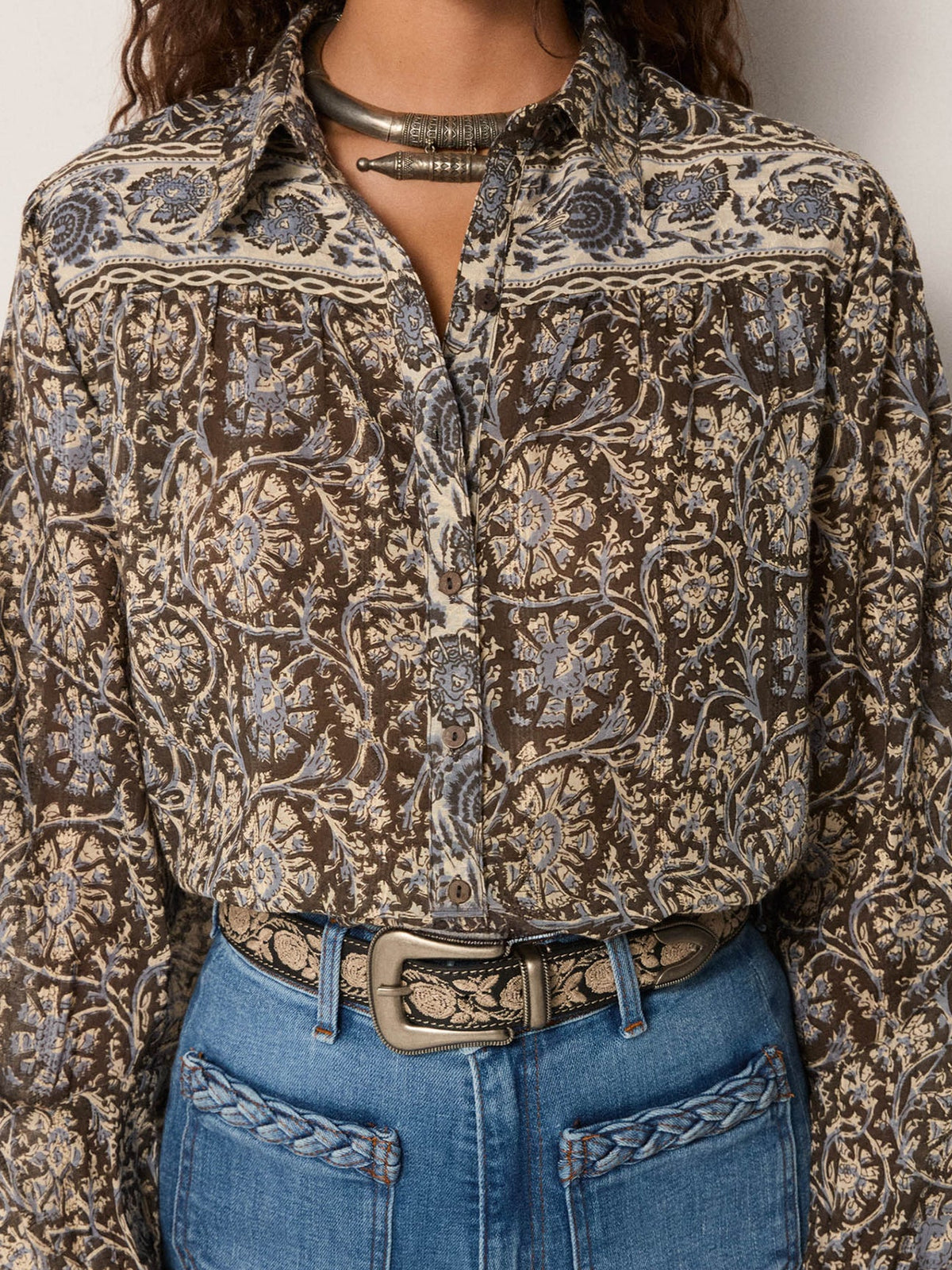 Blouse madurai amrit BLUE ORCHID