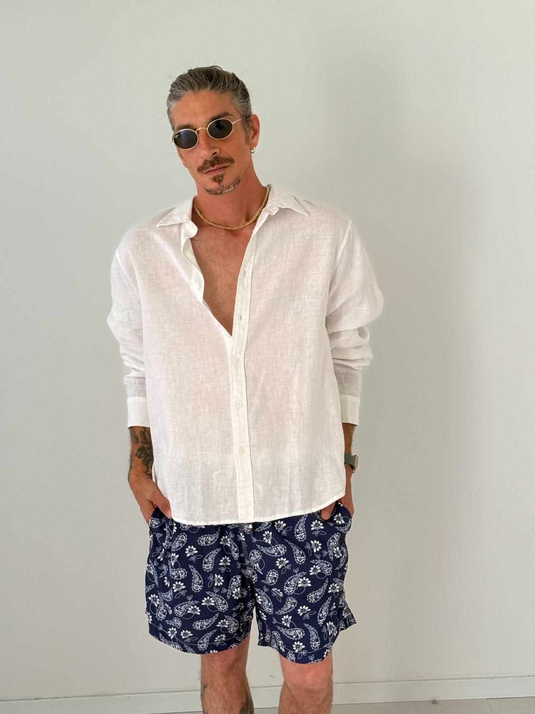 Caruso LS shirt WHITE