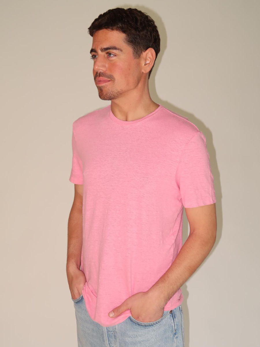 Col rond manches courtes CANDY PINK