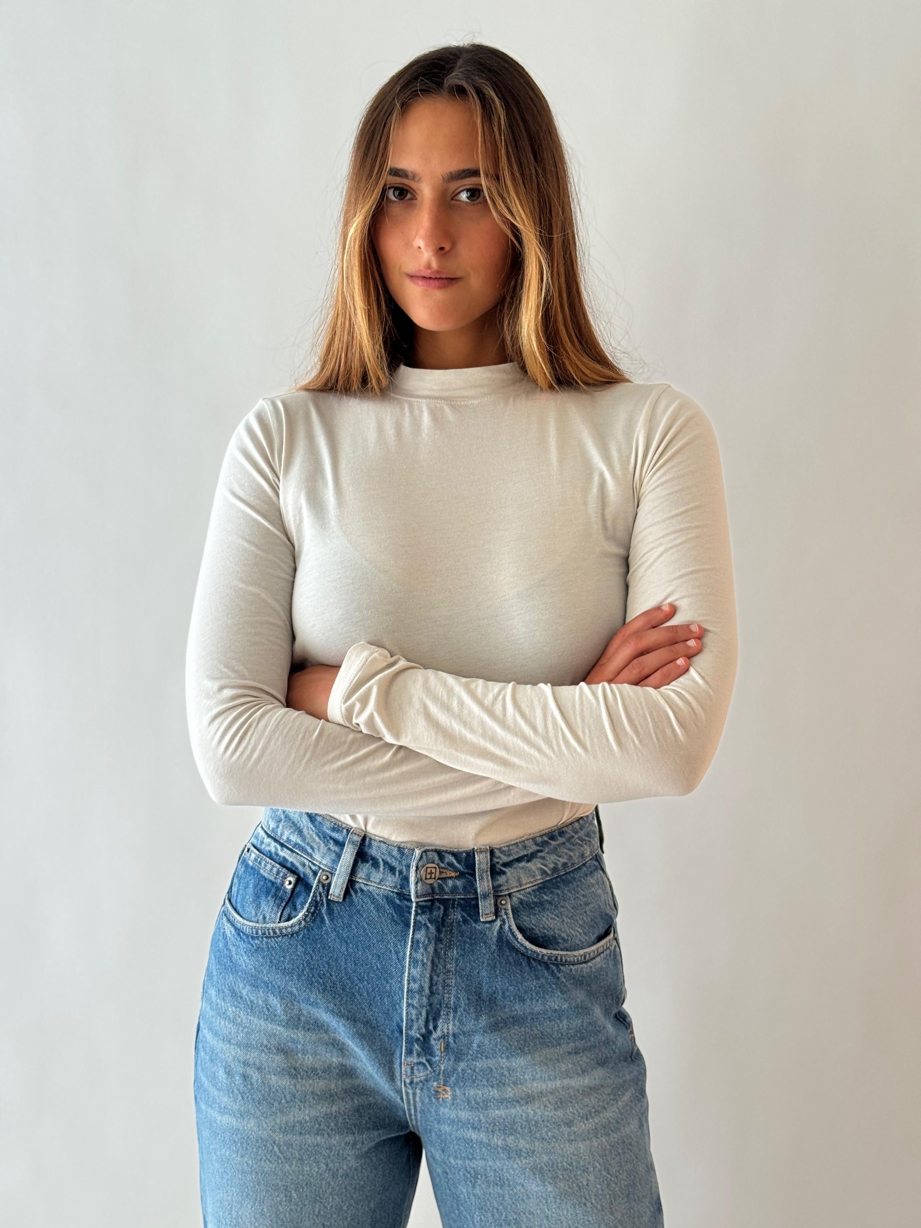 L/S mock neck top JASMINE