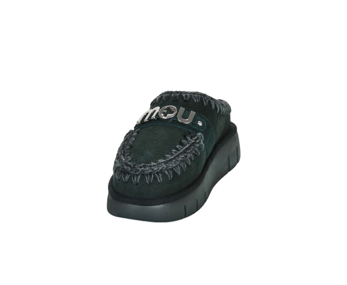 Bounce clog metal logo BLACK