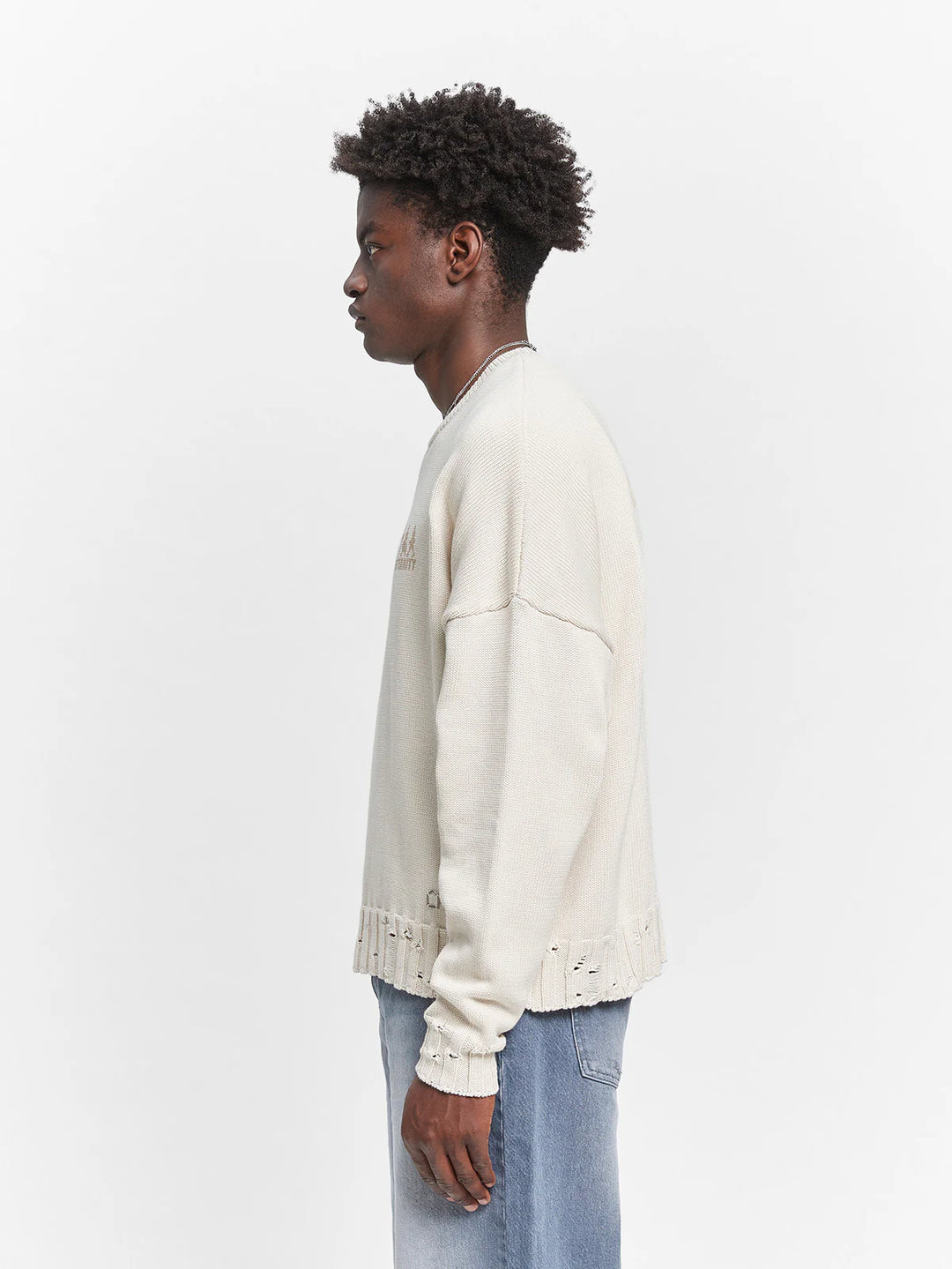 CREATIVE DEPT logo sweater CREAM
