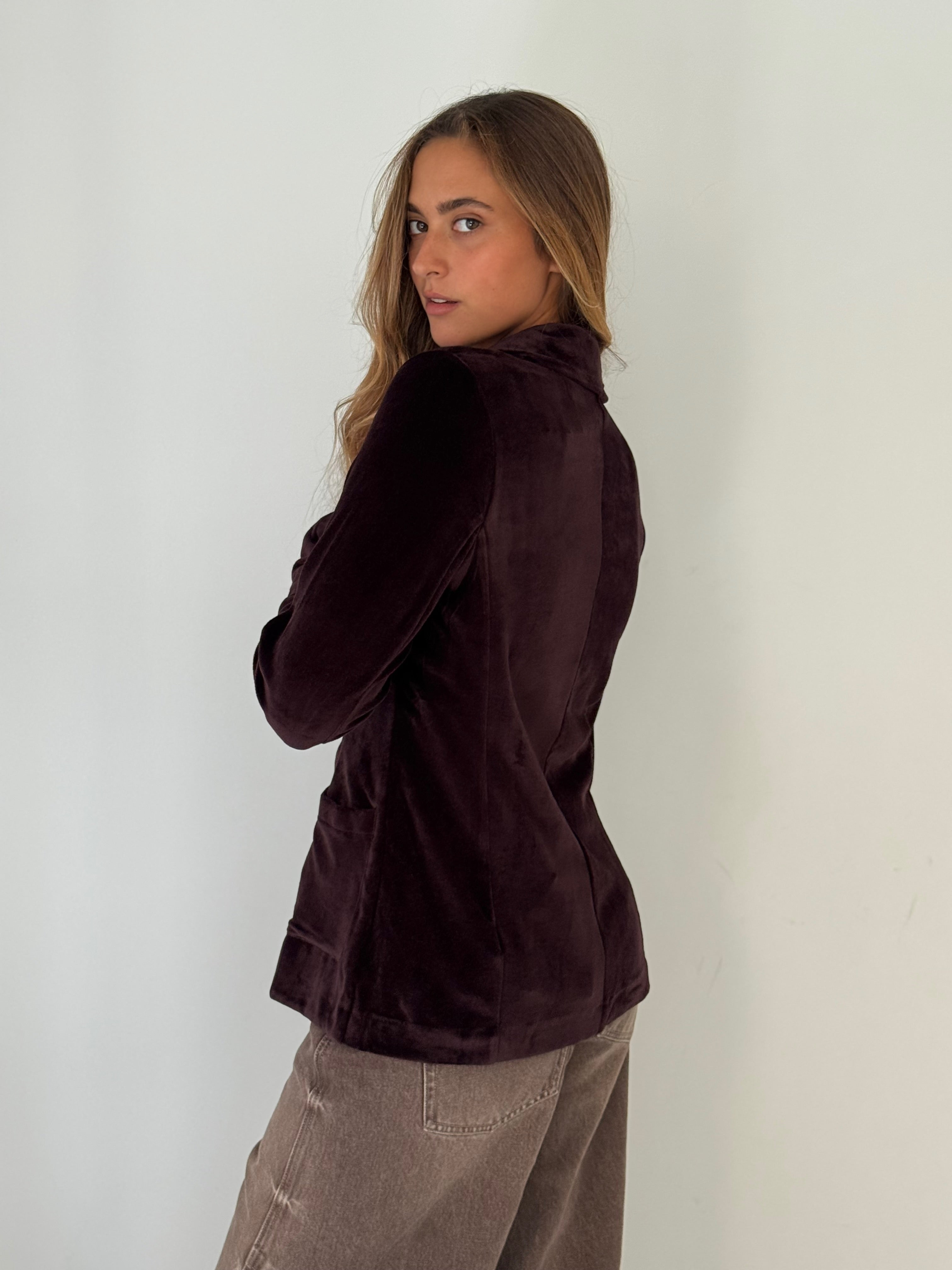 Blazer 1 button EGGPLANT MIX