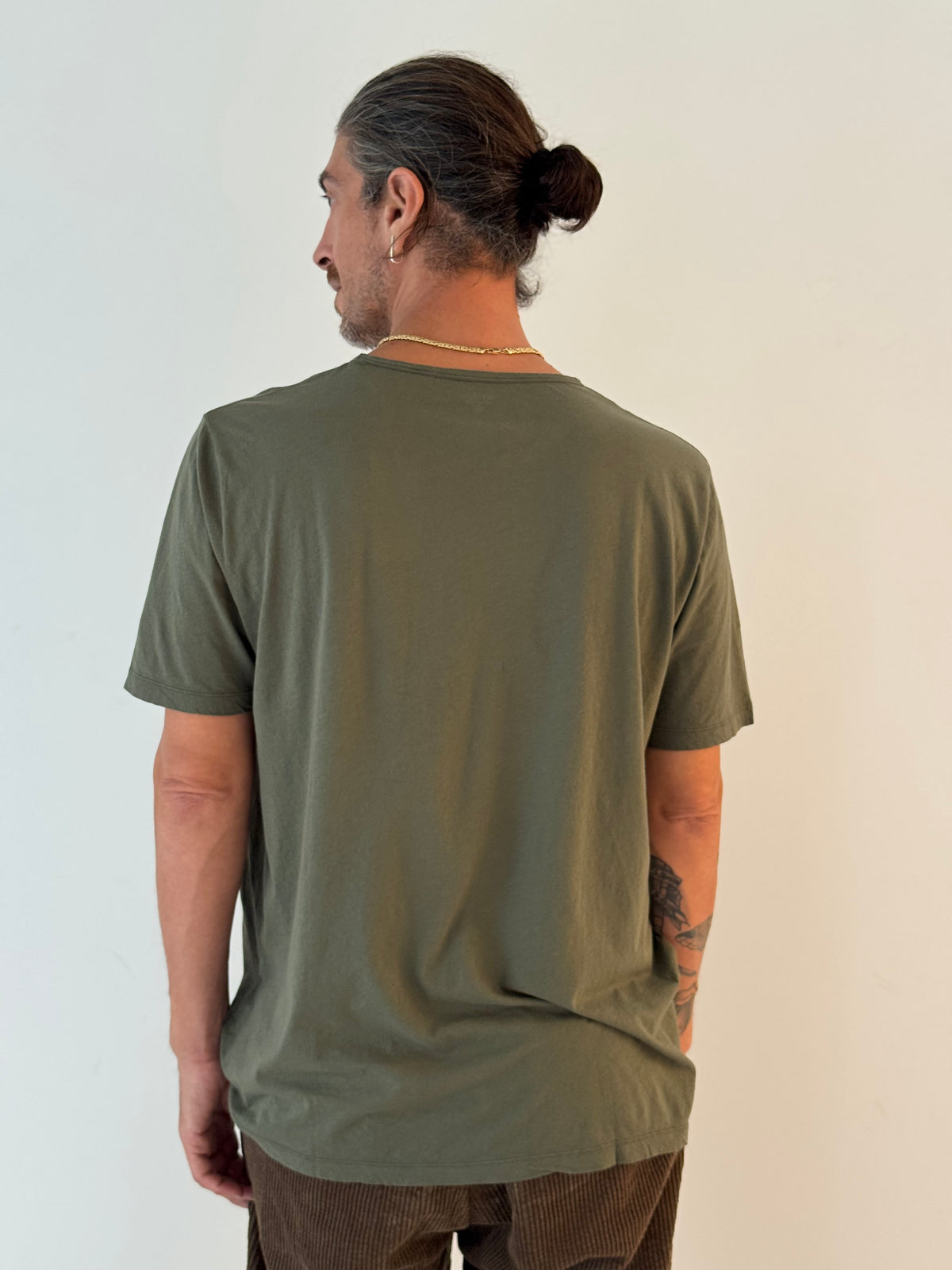 Light crew T-shirt CAMO GREEN