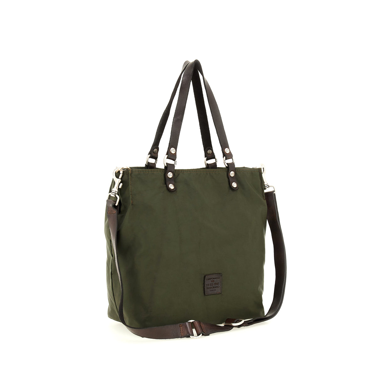 blackburn shopping nylon+cow MILITARY+BROWN