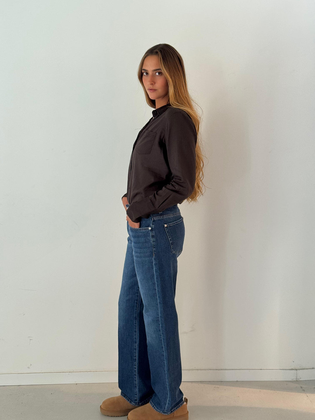 Calie straight artifact NAVY
