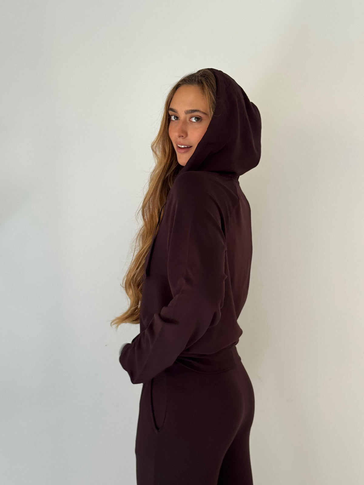 hoodie sweatshirt EGGPLANT MIX