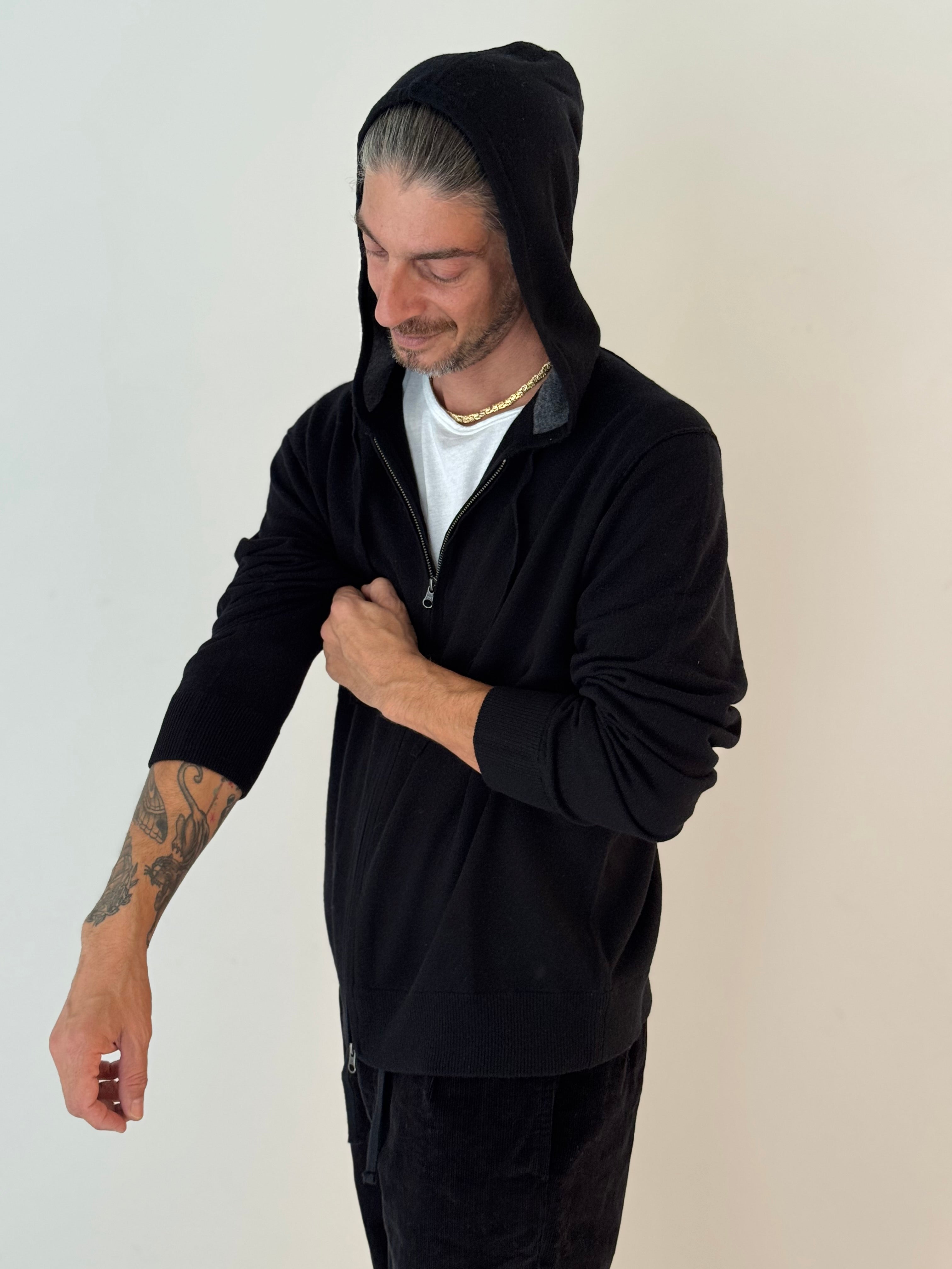 Cashmere hoodie BLACK