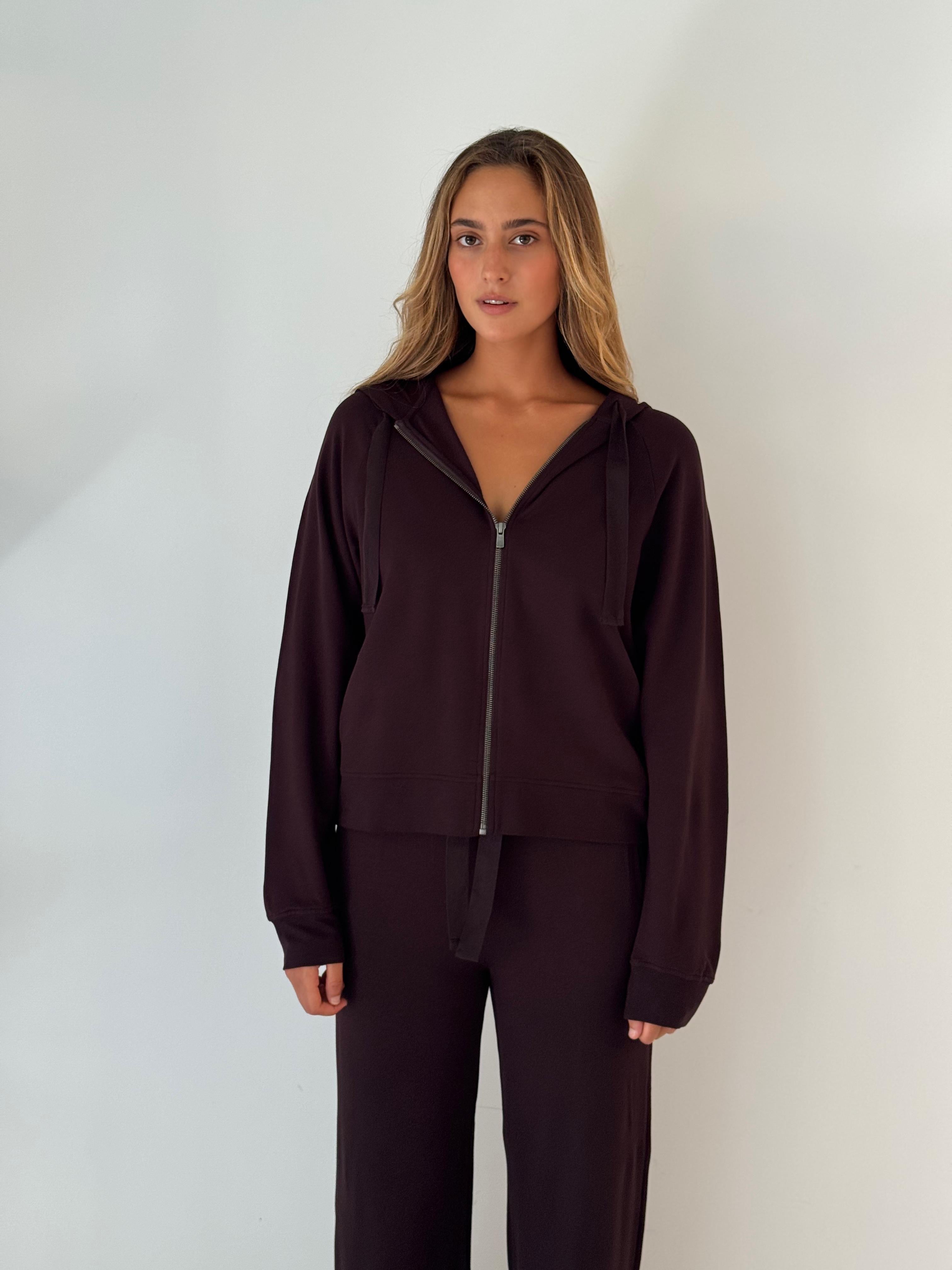 Zip hoody EGGPLANT MIX
