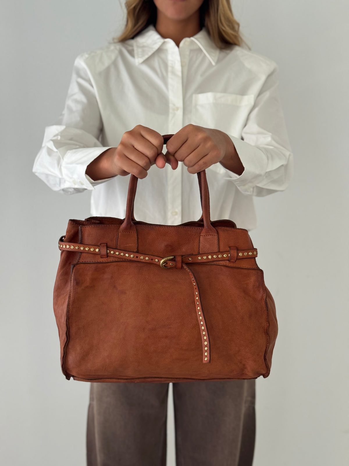 Rossella shopping bag COGNAC