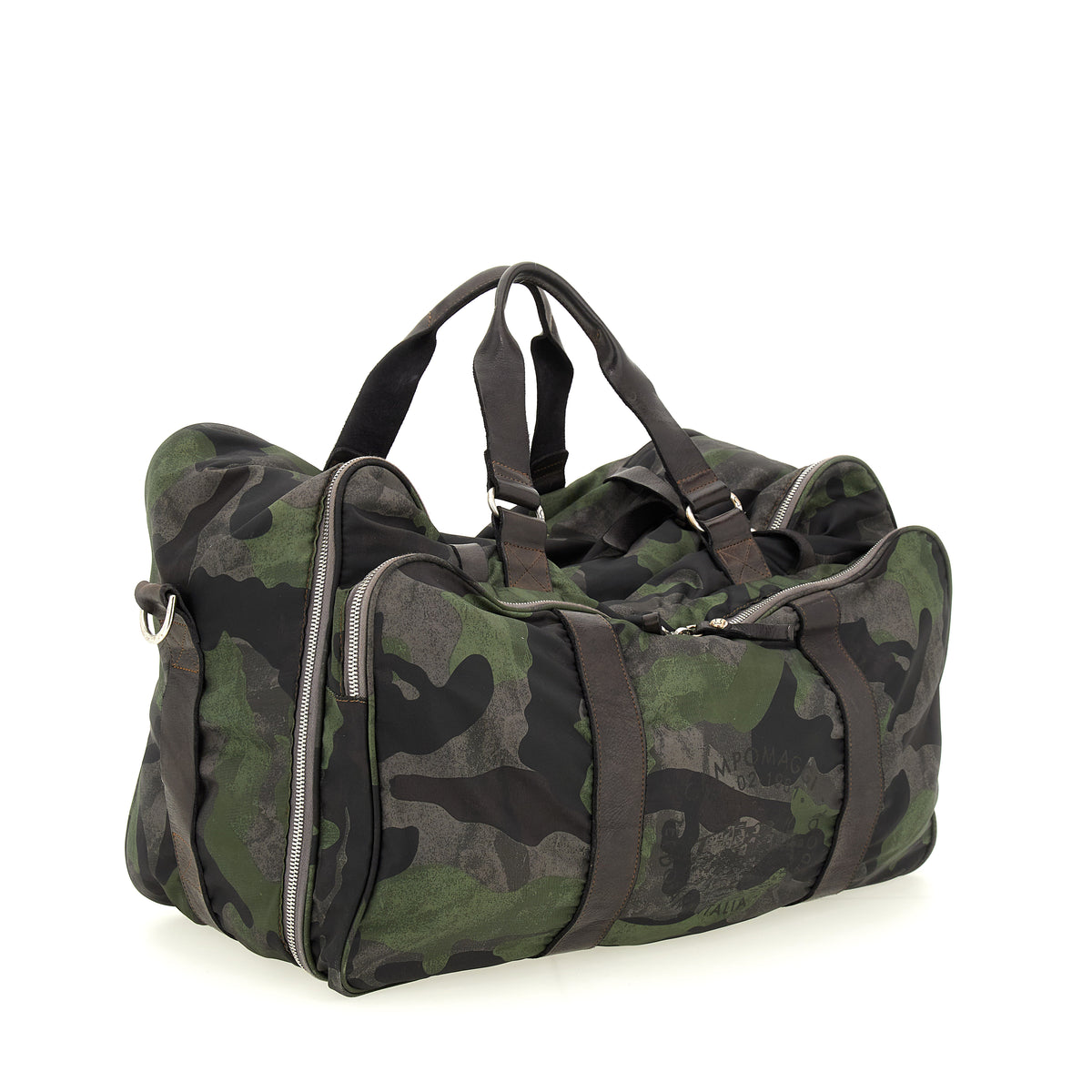gran sasso weekend bag nylon+cow CAMO GREY