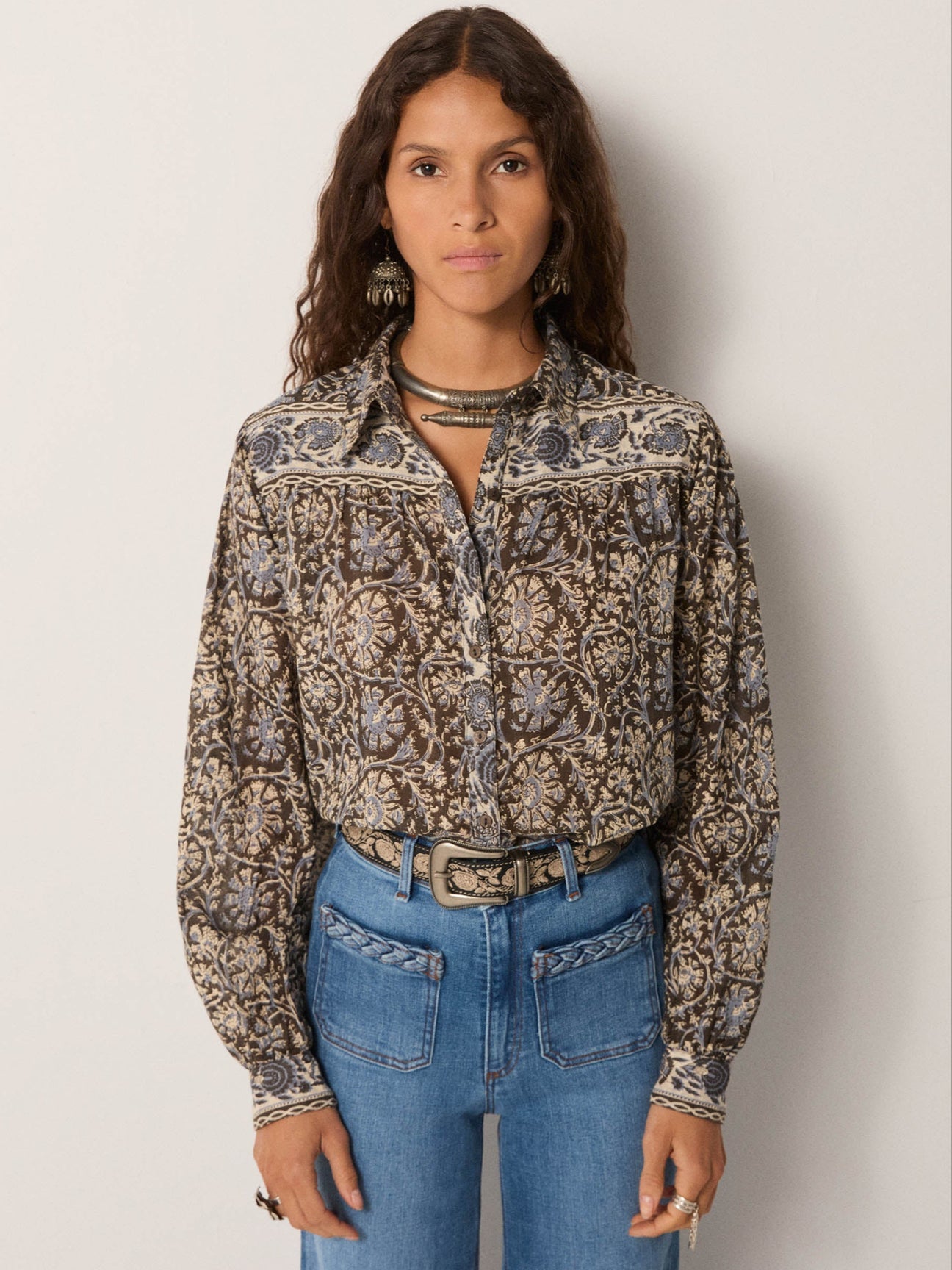 Blouse madurai amrit BLUE ORCHID