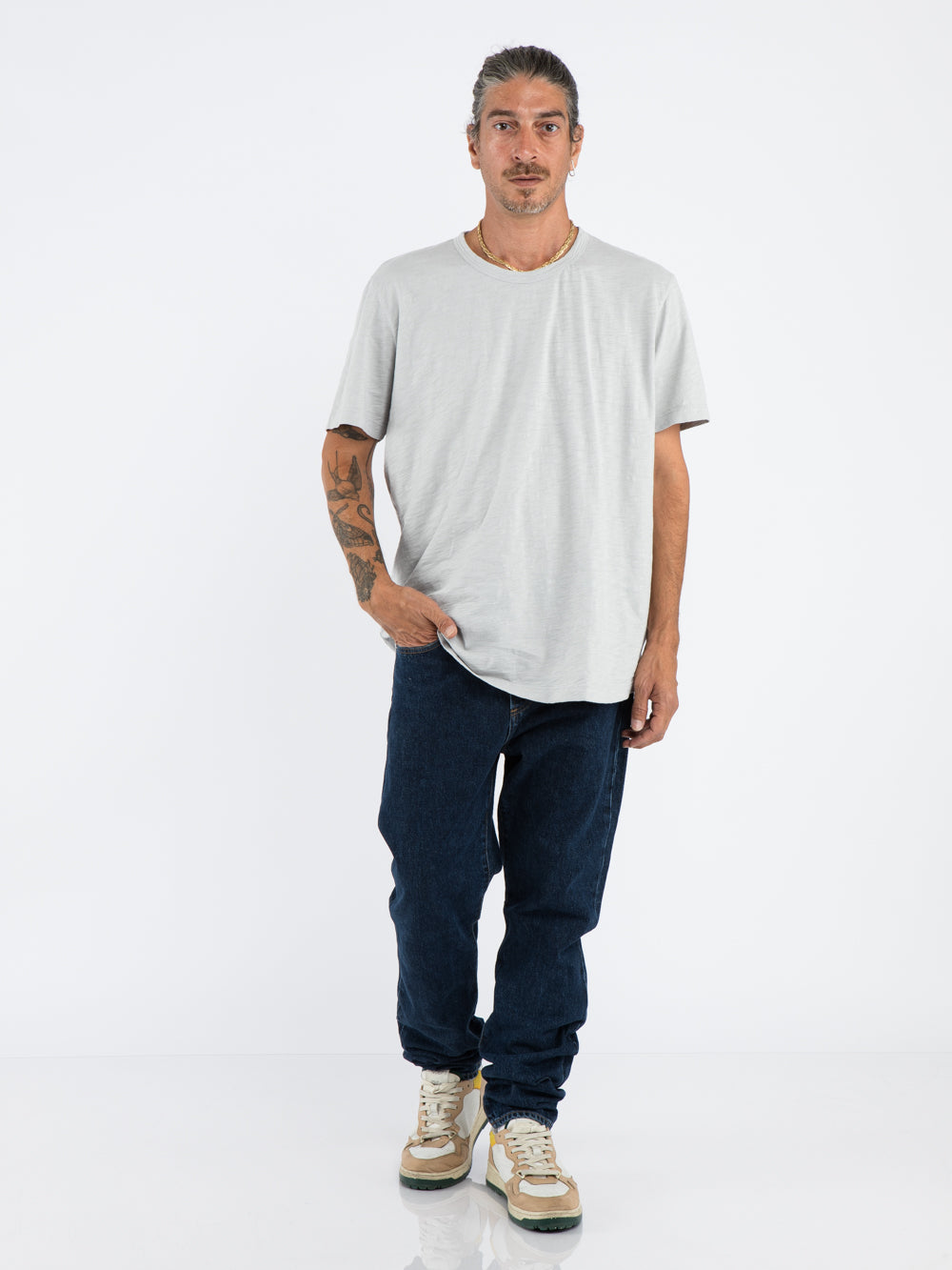 amaro s/s crew neck top ALGAE