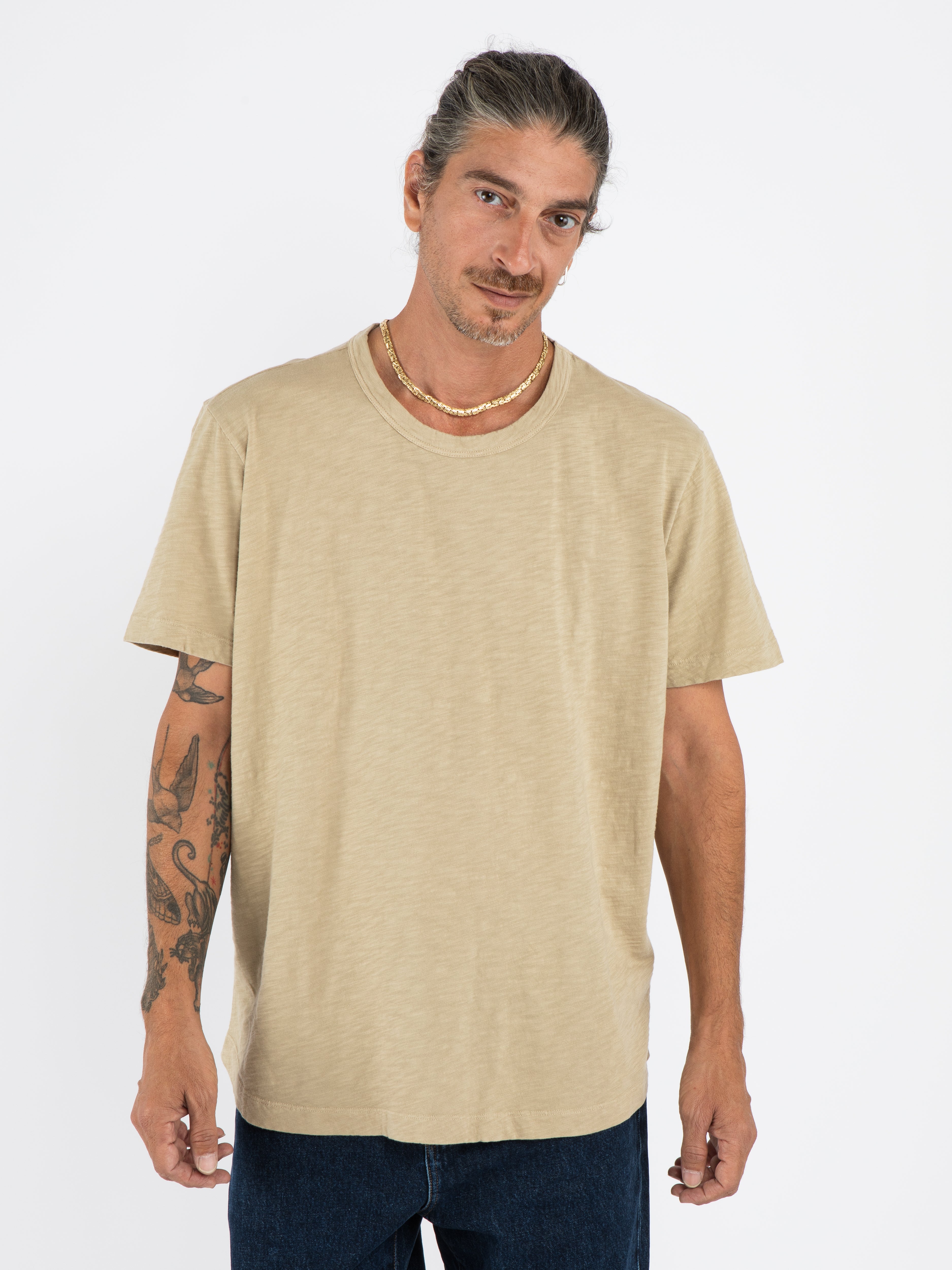 amaro s/s crew neck top SAND