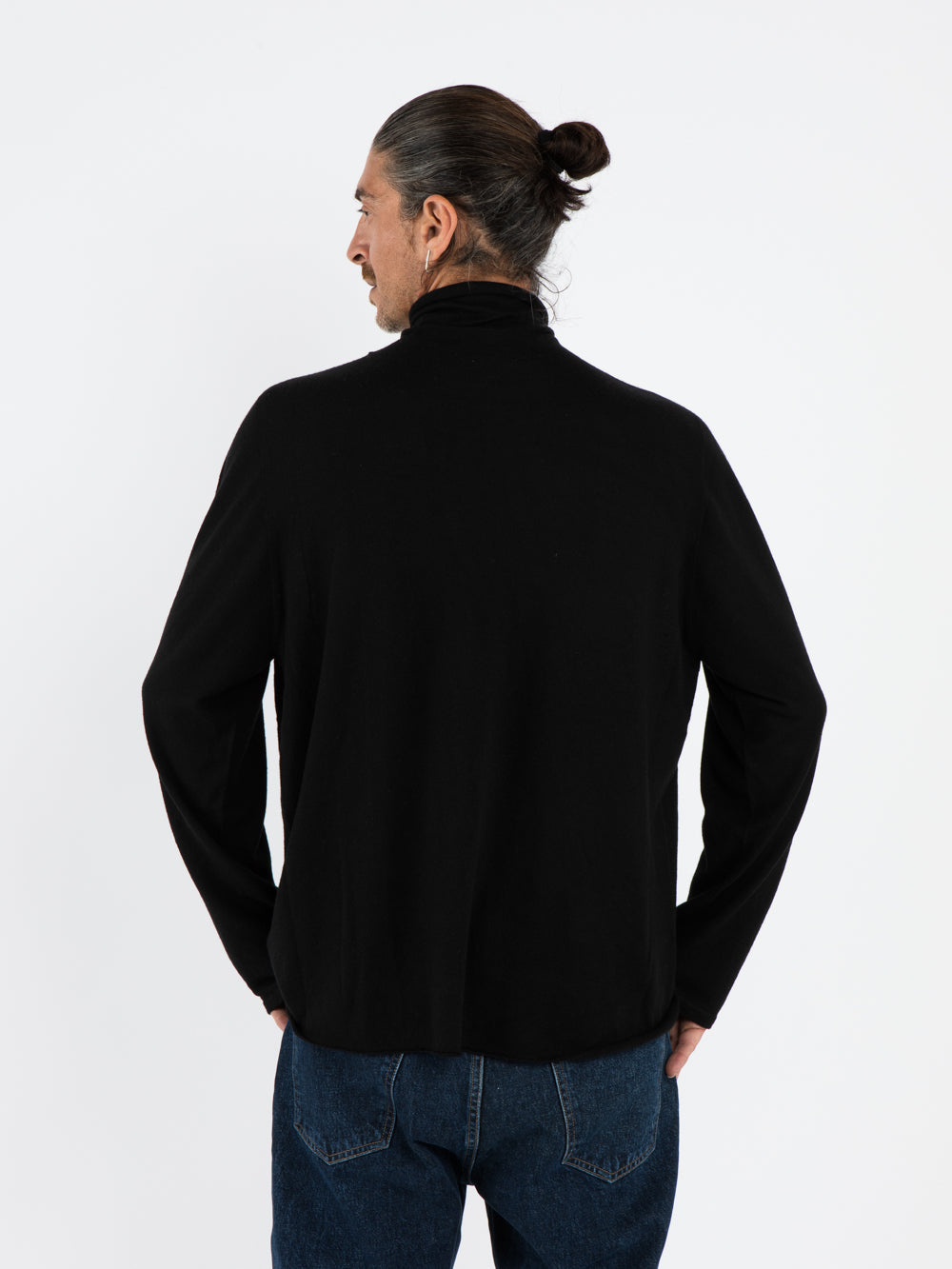 High neck sweater BLACK