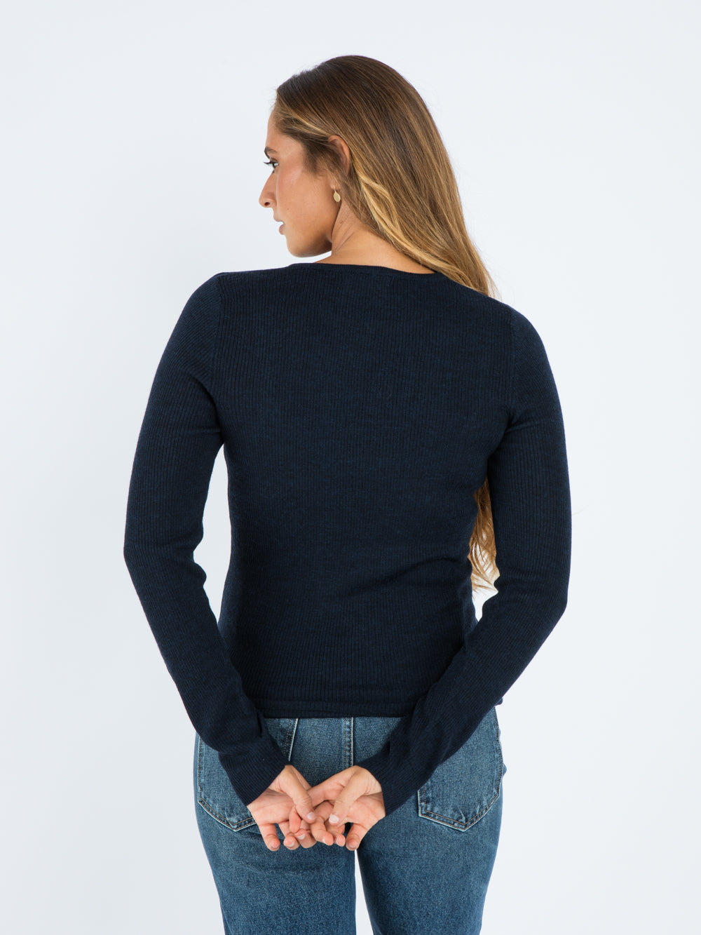 Round neck long sleeve NAVY