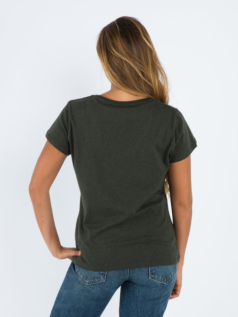 v neck shirt FOREST CHINE