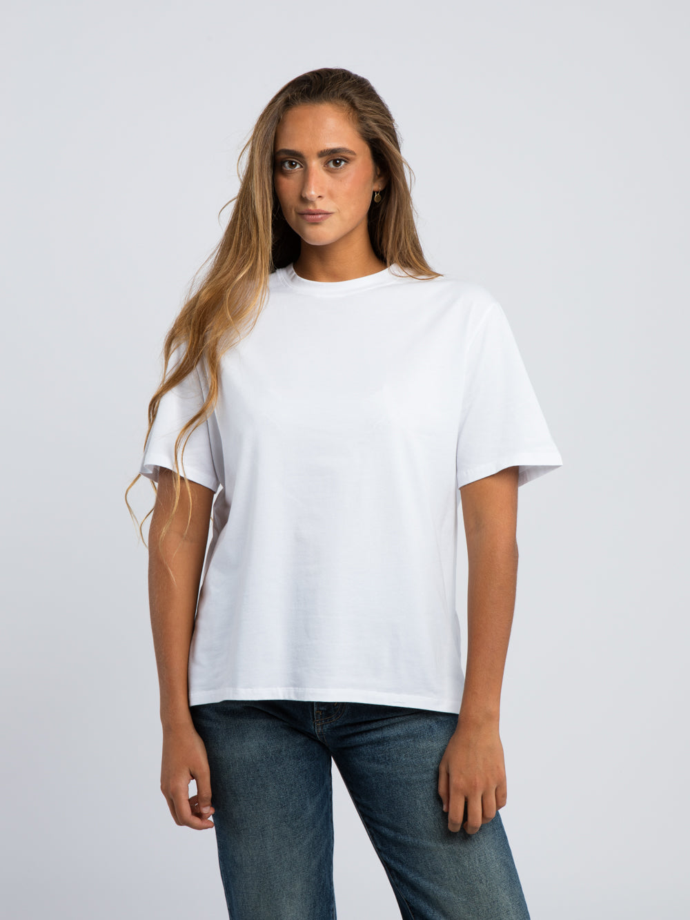 round neck shirt WHITE