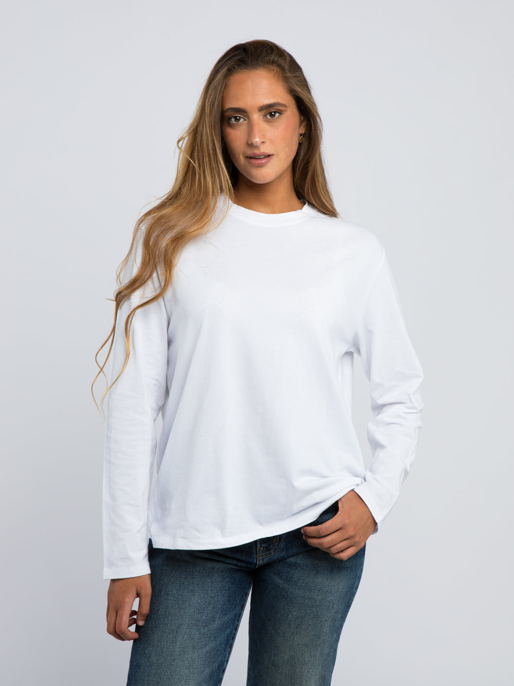 Round neck shirt WHITE