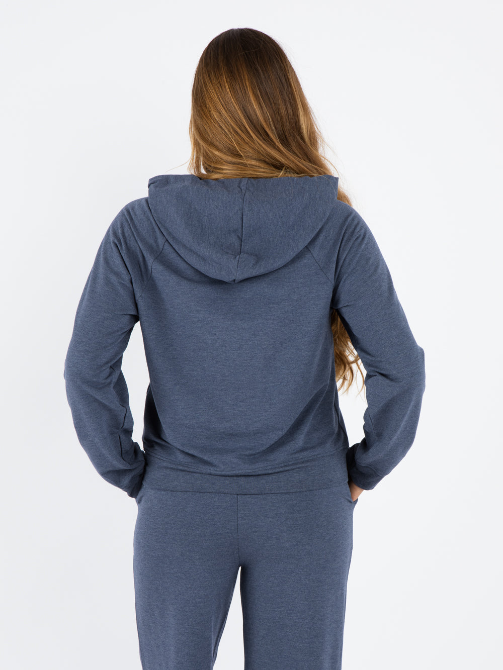 Zip hoody BLUE DENIM