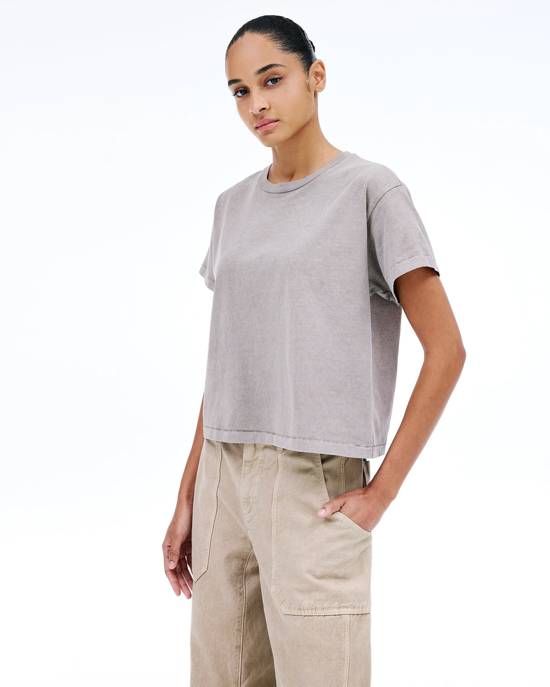 Square tee TAUPE