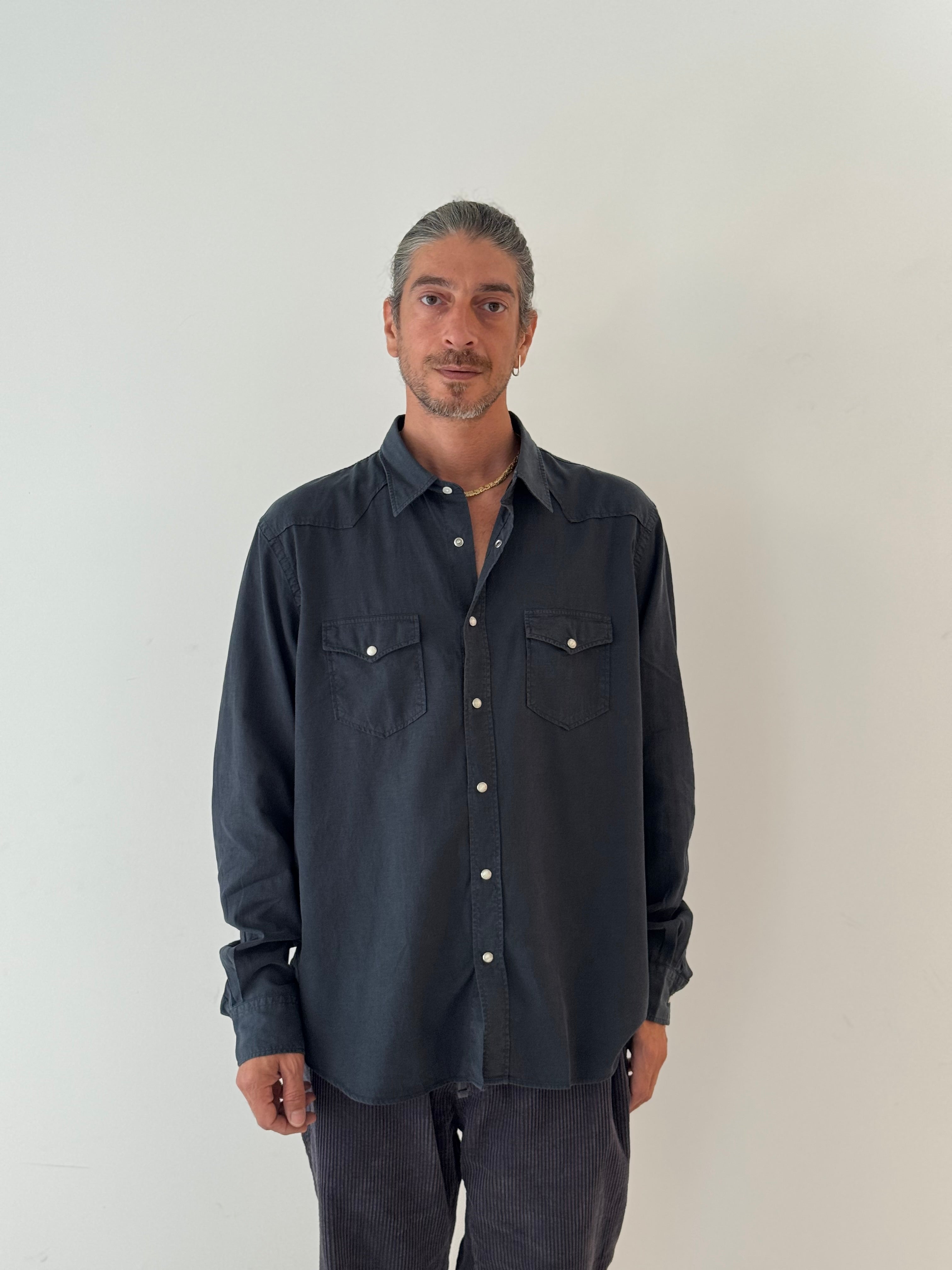 Pheonix woven shirt CARBONE