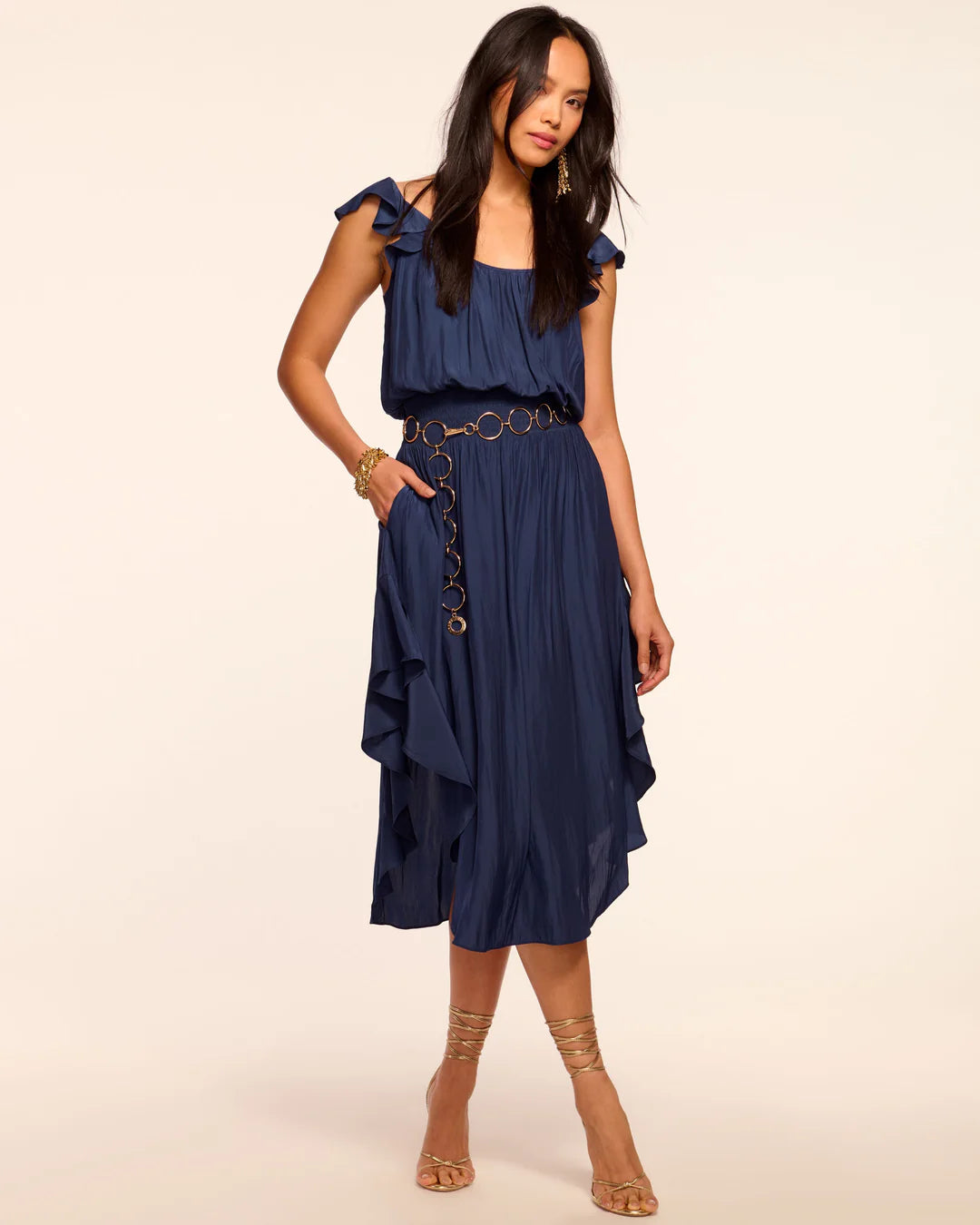 Clementine dress SPRING NAVY