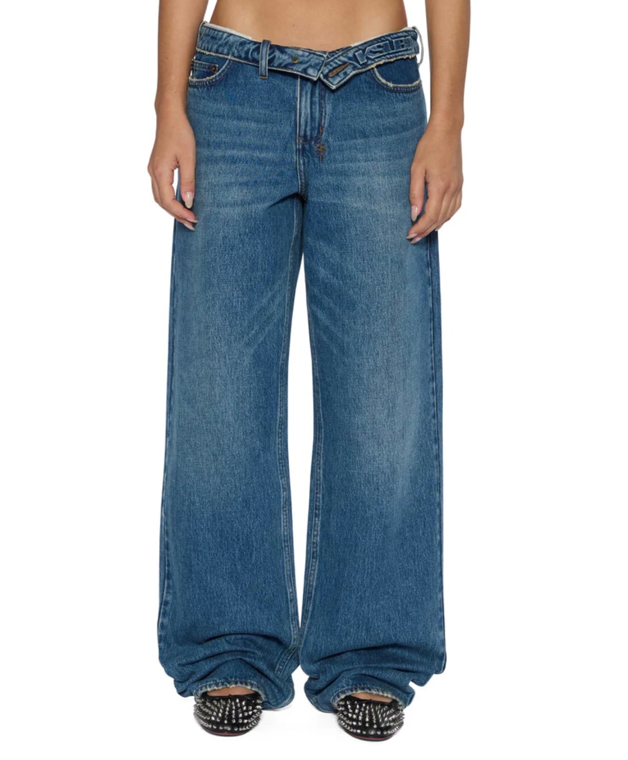 Low rider flip aged DENIM