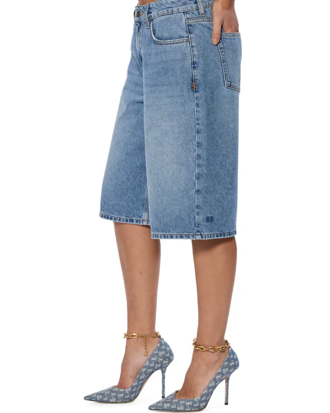 Low rider short swept DENIM
