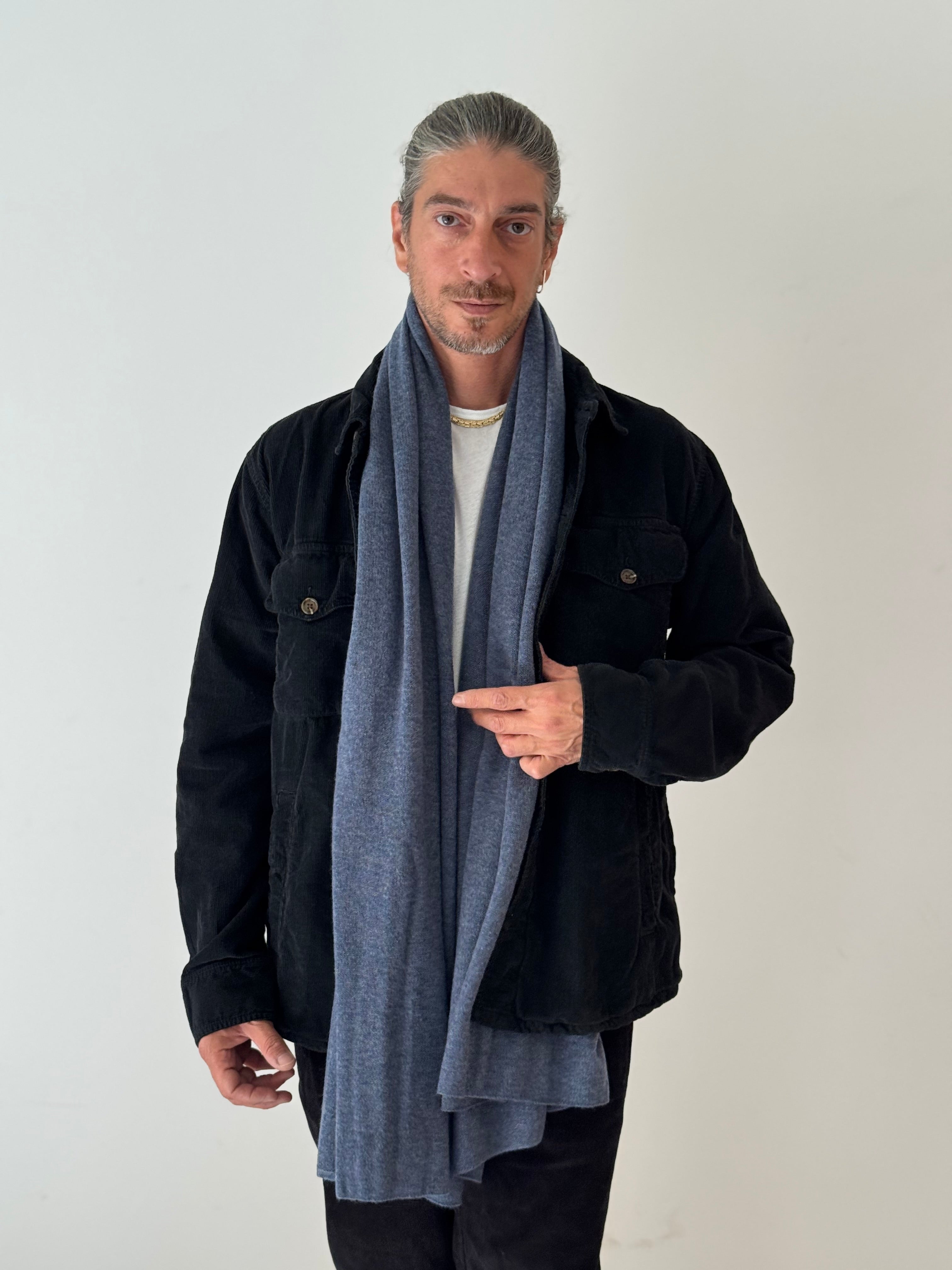 Cashmere scarf COBALT