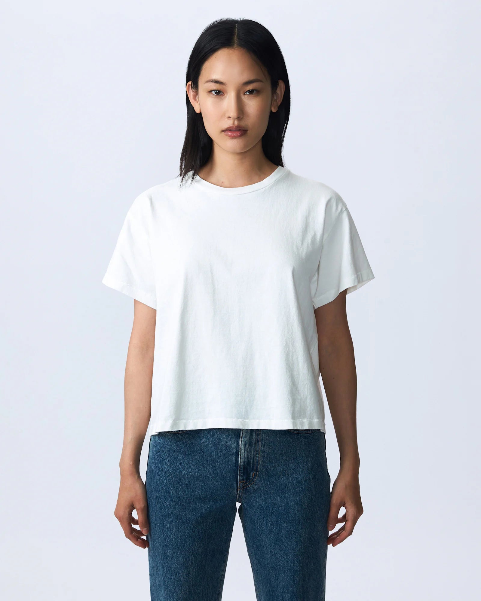 Square tee NATURAL WHITE