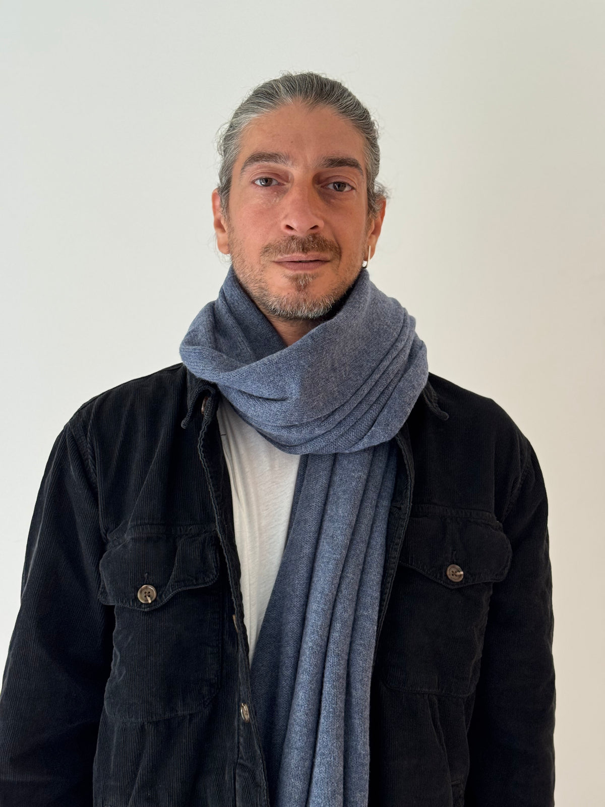 Cashmere scarf COBALT