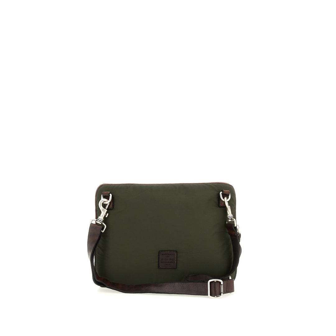 sanford briefcases nylon camo+cow MILITARY+BROWN