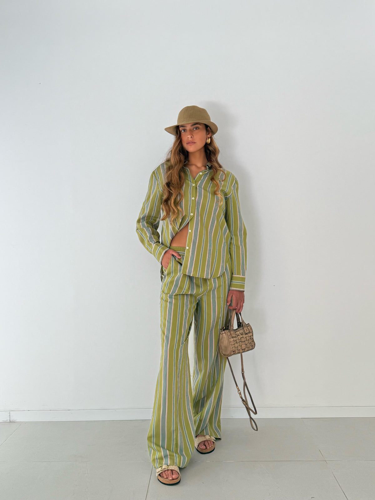 Coree shirt RAYURE VERT