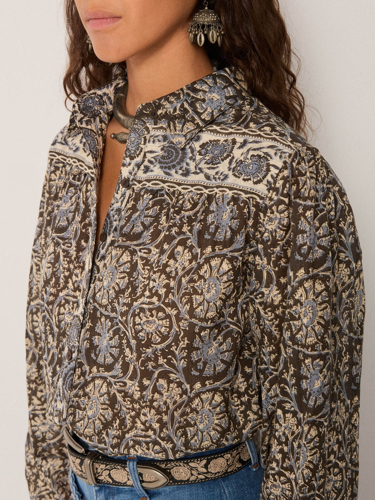 Blouse madurai amrit BLUE ORCHID