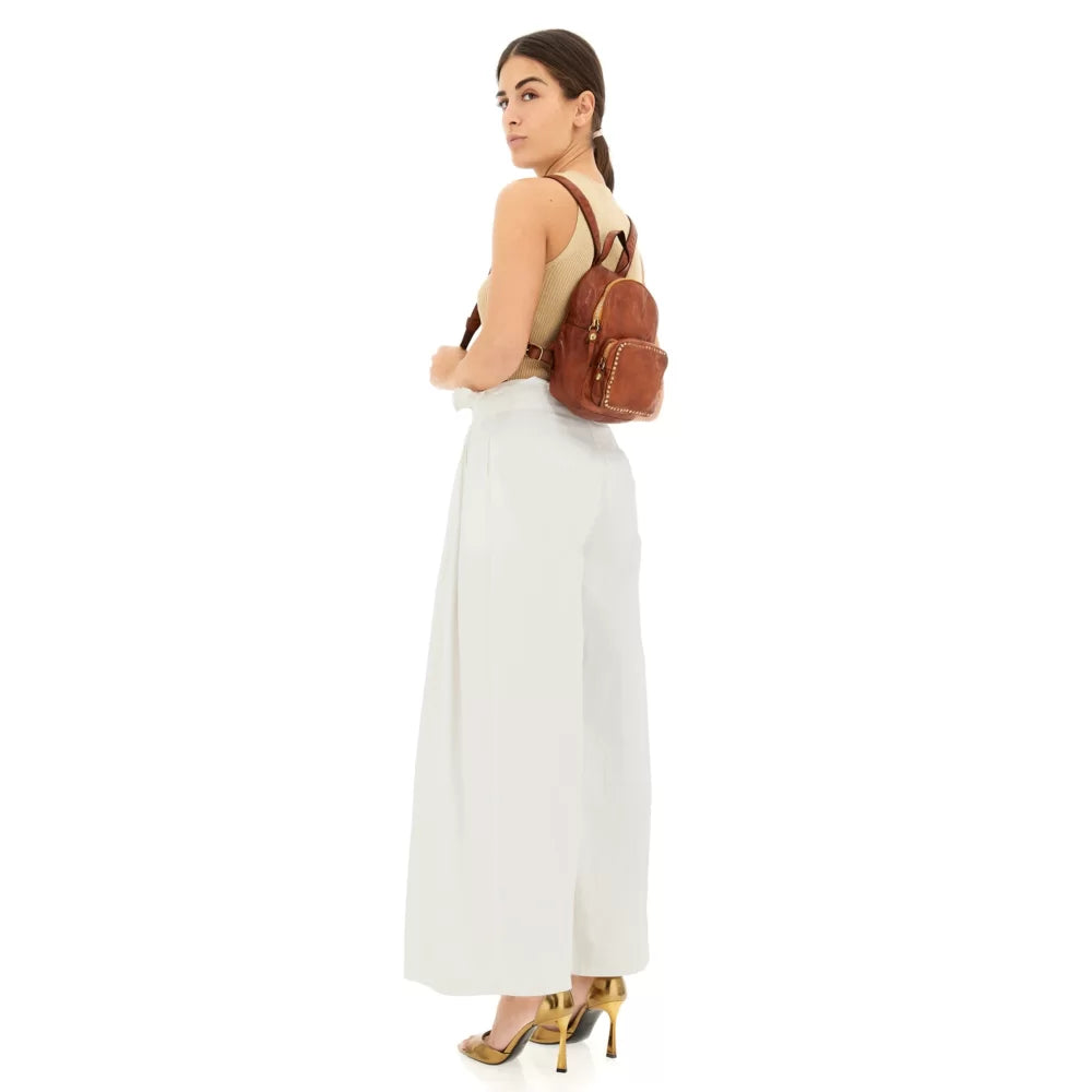 Small backpack COGNAC
