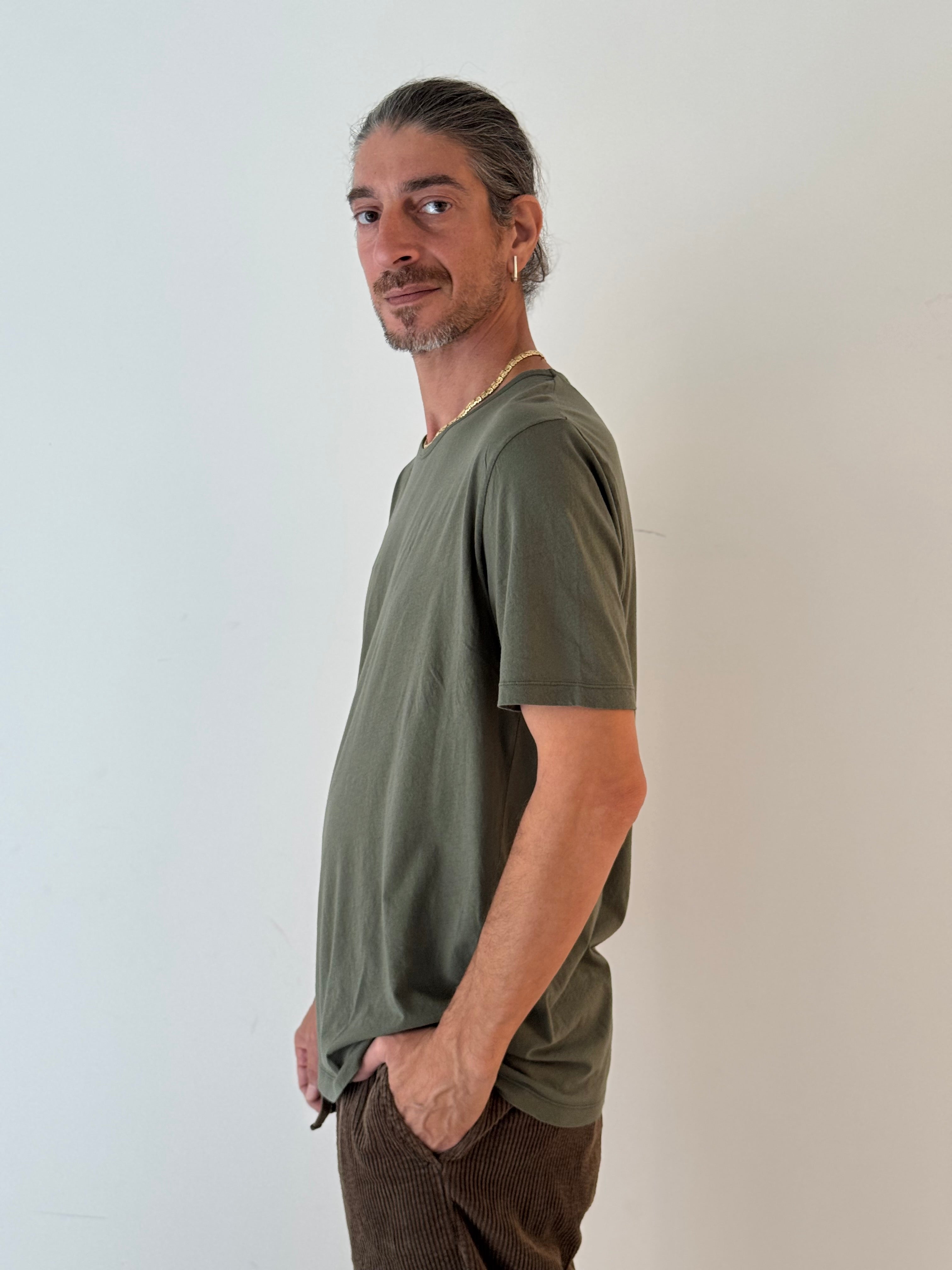 Light crew T-shirt CAMO GREEN