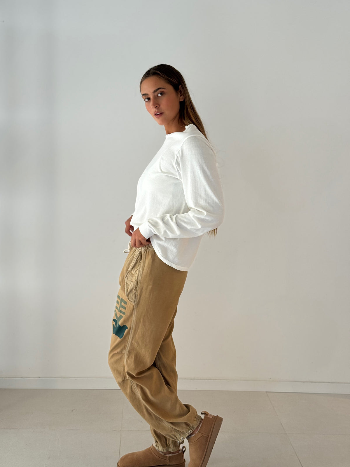 Flap/snap satin airjump pant GOLDENDIRT