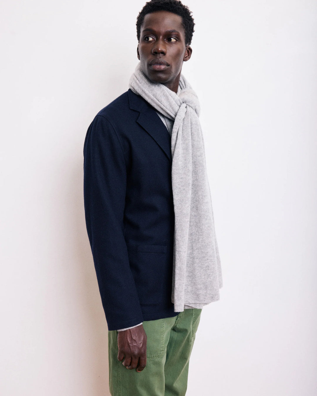 Cashmere scarf HEATHER GREY