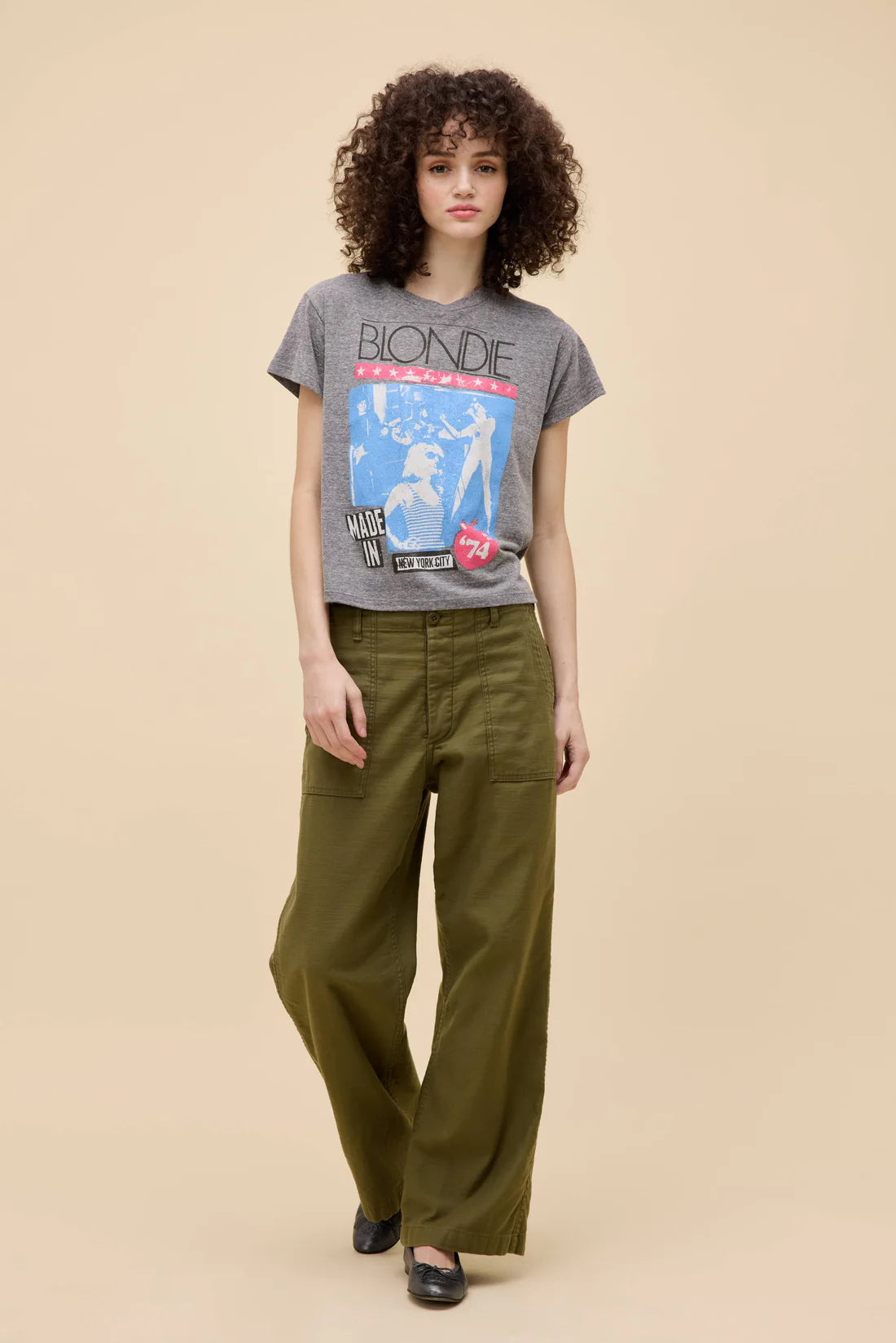 Blondie made in New York City Tee HEATHER GREY