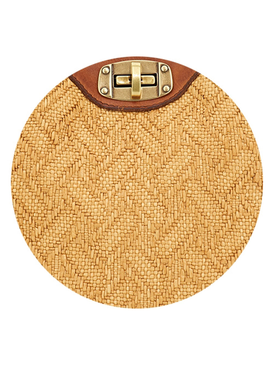 Crossbody bag straw NATURAL+D/COGNC