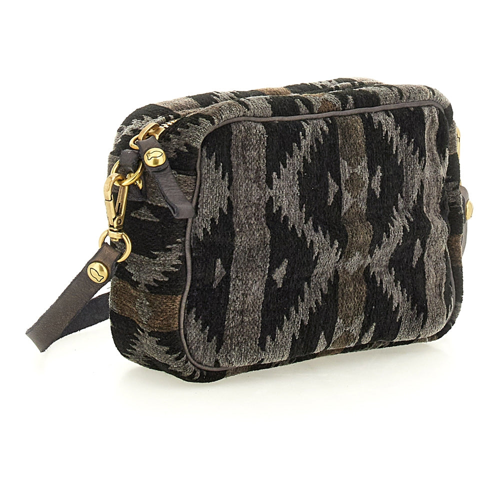 Fulvia bowling fabric+cow BLACK +D. GREY